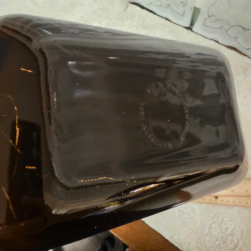 Brown Glass Loaf Pan Anchor Hocking Fire King Amber Wheat 9x5 Ovenware USA